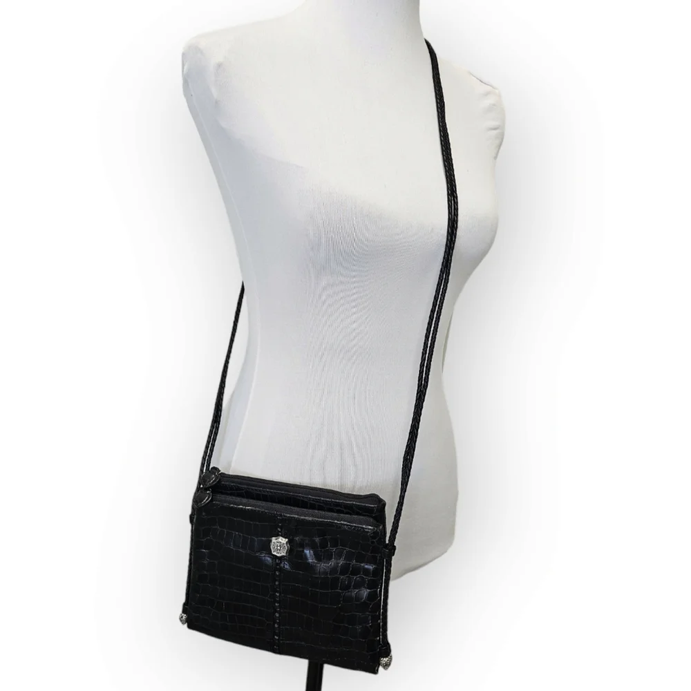 Brighton Croc Embossed Small Crossbody